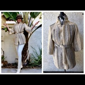 VTG MJ SEATTLE MOHAIR SWEATER COAT SZP BELLSleeves